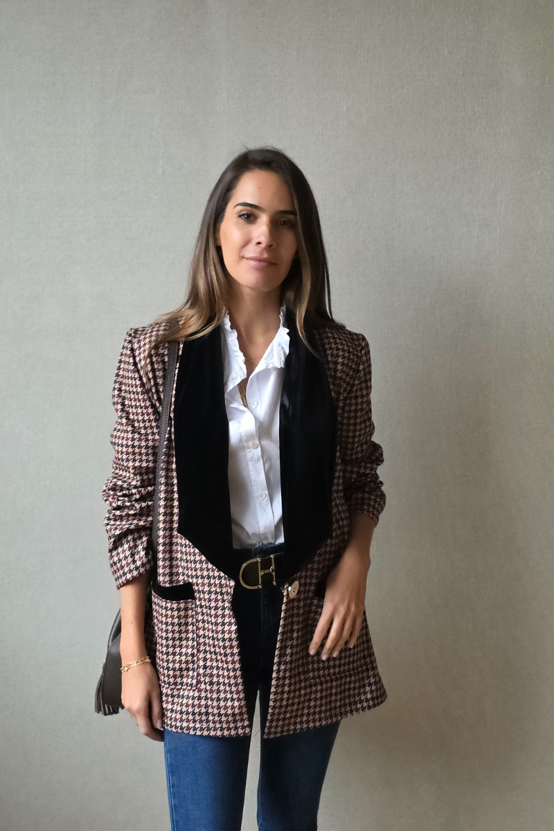 Americana pata de gallo negra