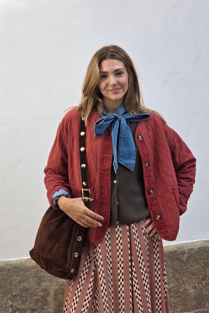 Chaqueta acolchada caldero con bolsillos