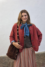 Chaqueta acolchada caldero con bolsillos