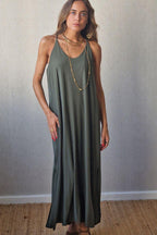 Vestido oversize verde militar