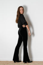 Pantalón de tercipelo negro