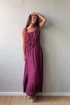 Vestido de volante y tirantes