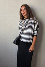 Jersey de rayas negro y blanco