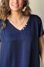 Blusa seda tres botones