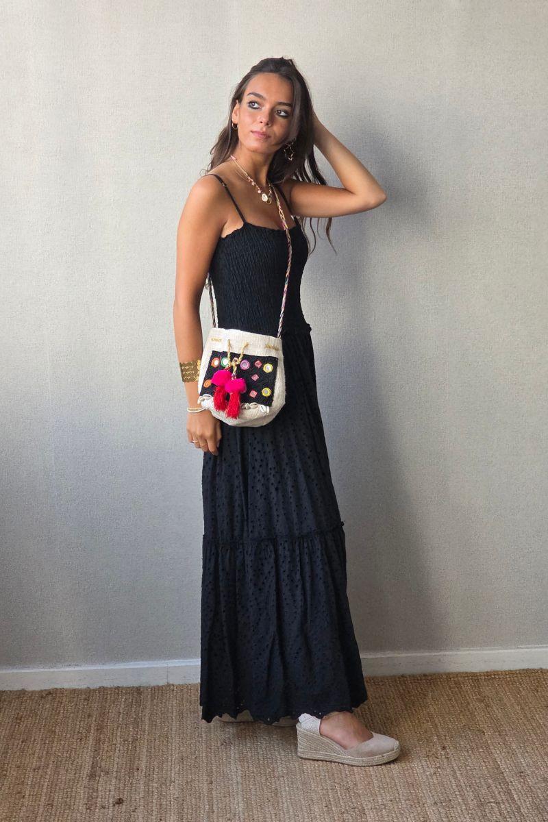 Vestido de Tirantes Guipur Negro