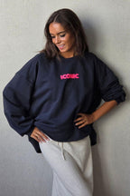 Sudadera oversize iconic fucsia