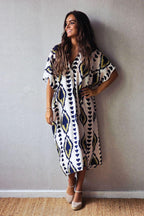 Vestido rombo azul marino