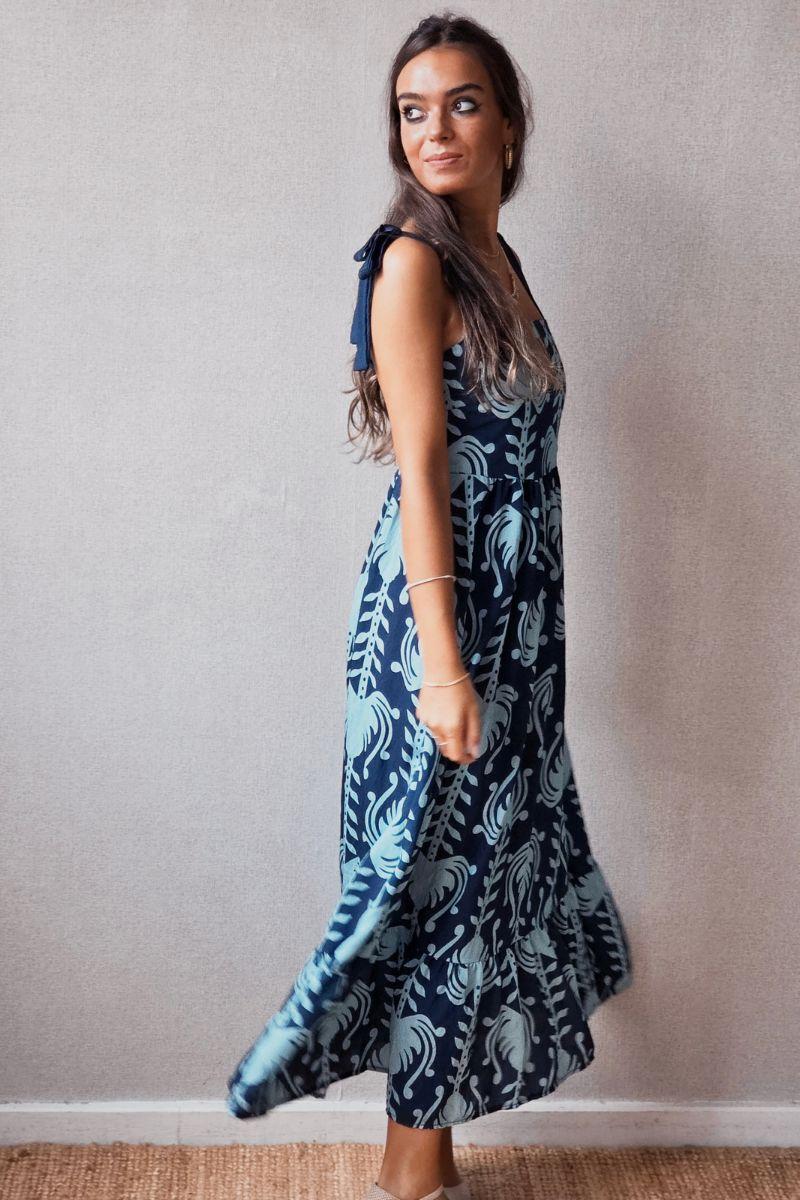 Vestido de tirantes estampado