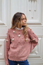 Jersey rosa con flores