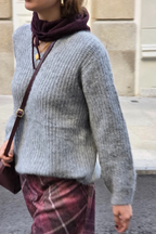 Jersey Olivia de punto con brillos gris