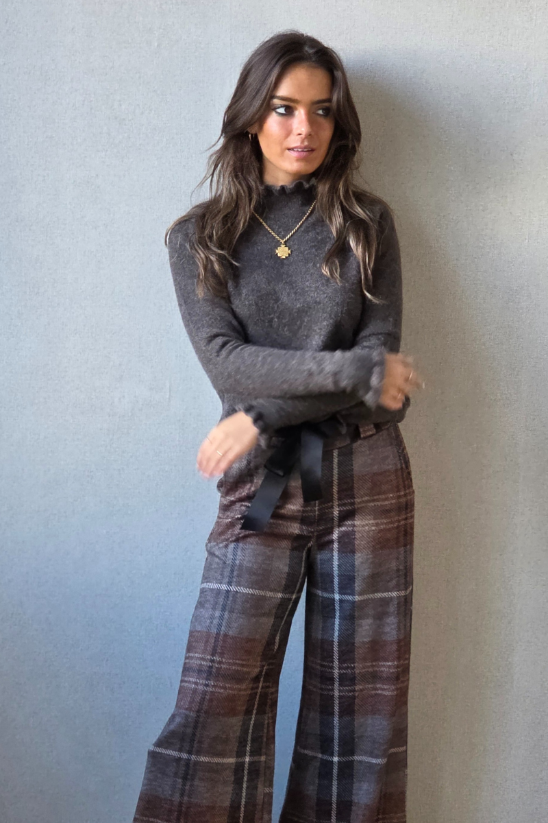 Pantalón de cuadros Belmonte marrón