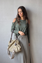 Bolso loneta oversize beige con opción a personalizar
