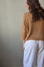 Jersey calado camel