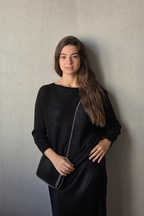 Jersey lurex manga japonesa negro