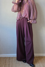 Pantalón palazzo granate