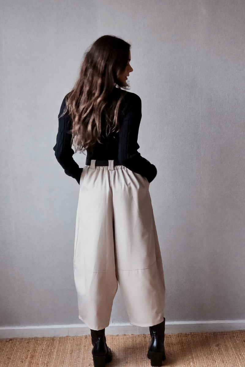 Pantalón culotte  beige