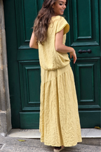 Falda Rayas Amarillo tipo lino