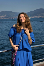 Blusa Manga Globo Palabra de Honor Azulón