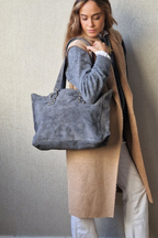 Bolso ante shopping gris