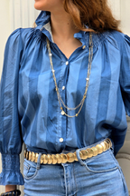 Camisa Rayas Azul Jean