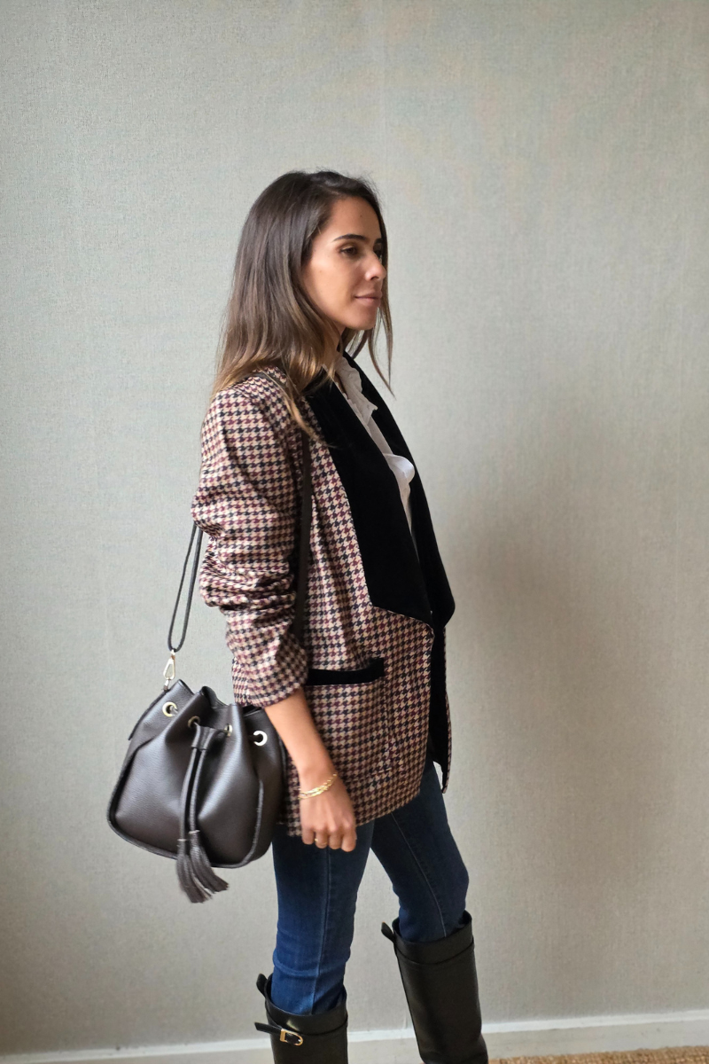 Americana pata de gallo negra