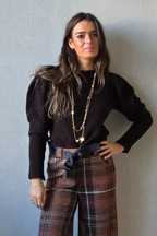 Jersey manga farol marrón chocolate