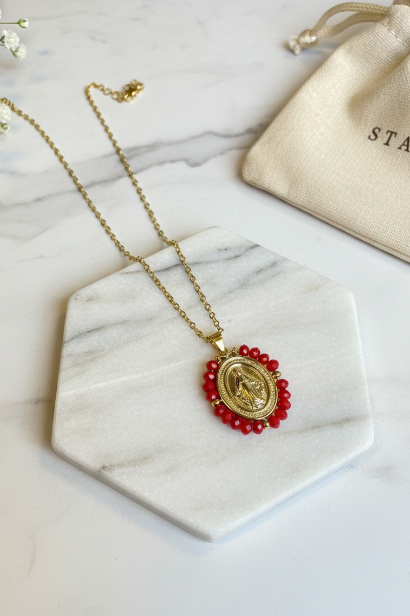 Gargantillas mini de la Virgencita milagrosa