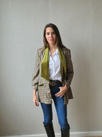 Americana Pata de Gallo Pistacho con Terciopelo - Talla Única