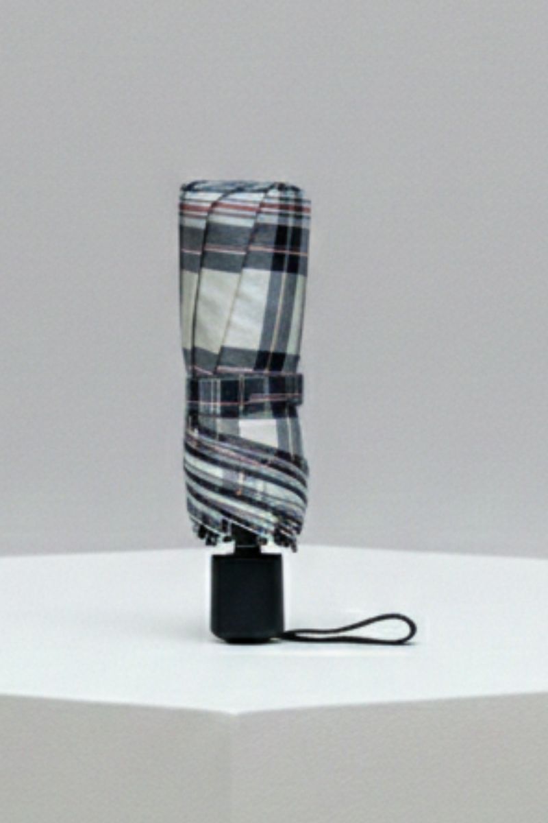 Paraguas cuadro escoces beige