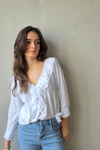 Camisa Blanca con Puntilla