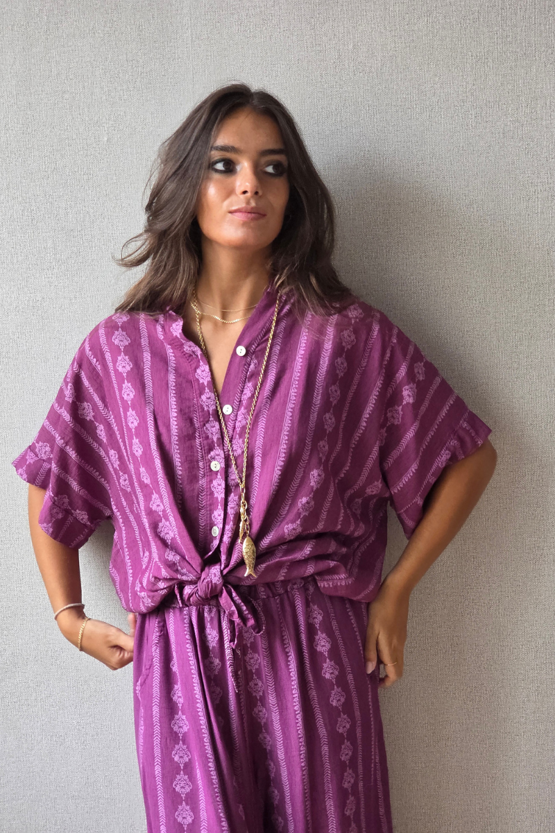 Blusa estampada rombos