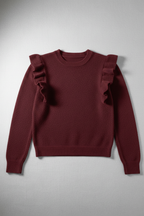 Jersey volante en el hombro granate