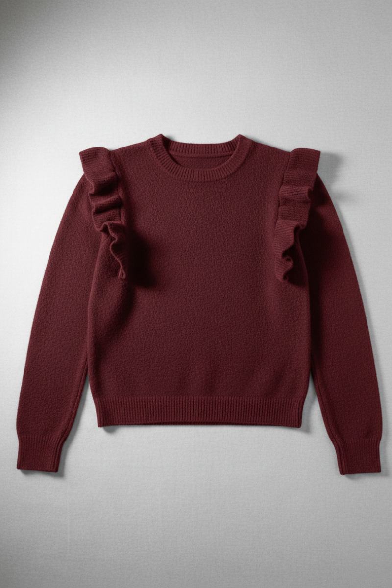 Jersey volante en el hombro granate