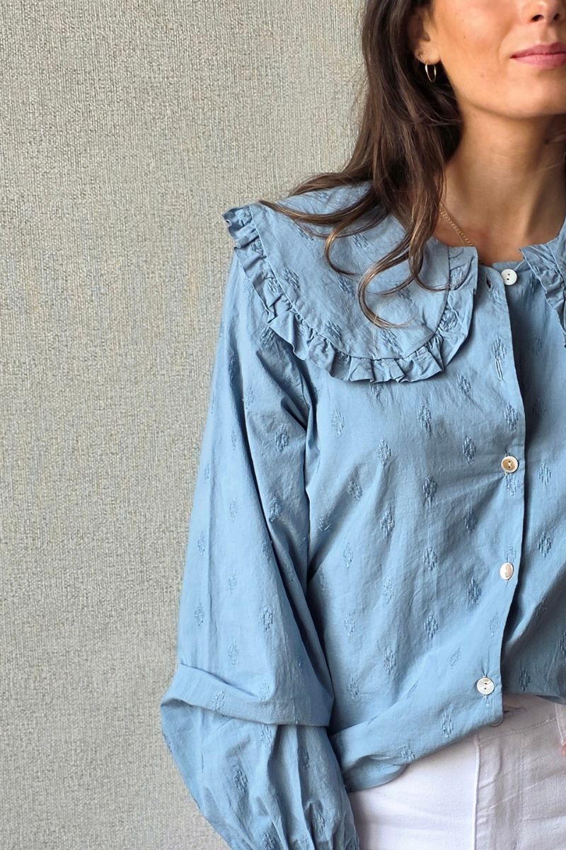 Blusa bordado verde bonito