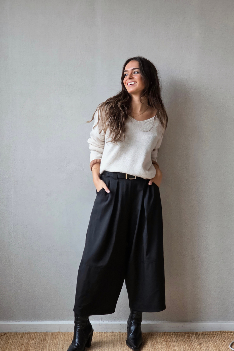 Pantalón culotte negro
