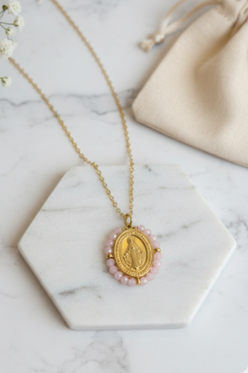 Gargantillas mini de la Virgencita milagrosa