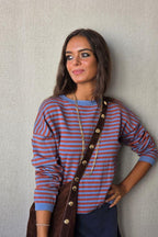 Jersey de rayas jean/caldero