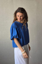 Blusa Manga Globo Azulón