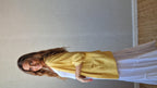 kimono tipo lino amarillo