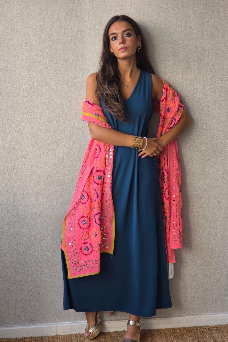Vestido Asas con Bolsillos petróleo