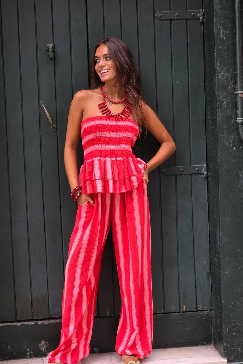 Total look top y pantalón rojo