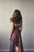 Top de flores boho chocolate