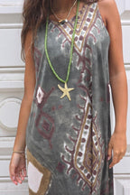 Vestido boho verde militar