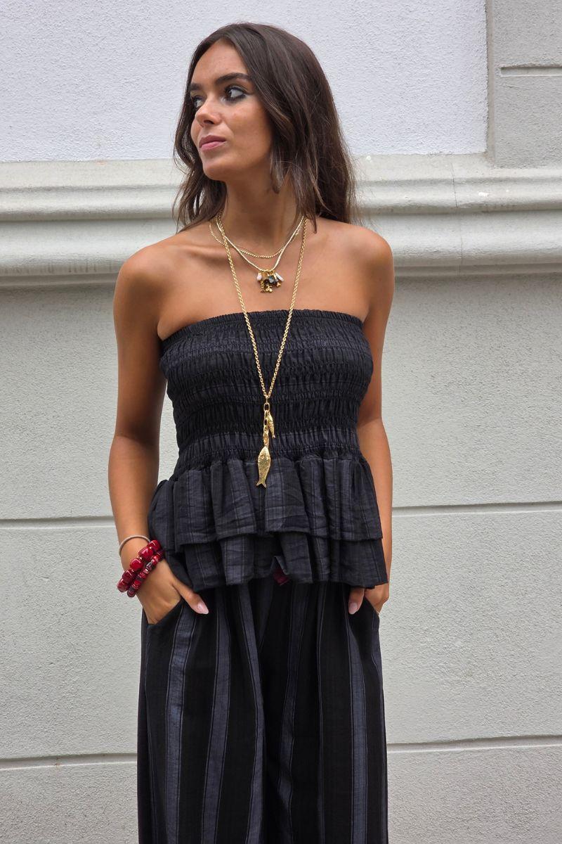 Total look top y pantalón negro