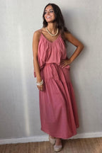 Falda muselina coral