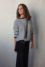 Jersey de rayas negro y blanco