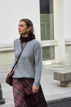 Jersey Olivia de punto con brillos gris