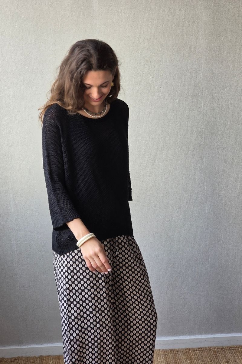 Jersey calado negro