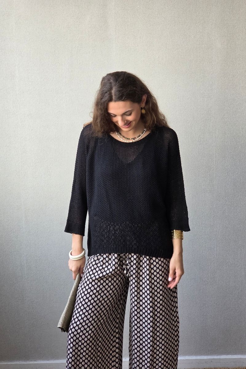 Jersey calado negro