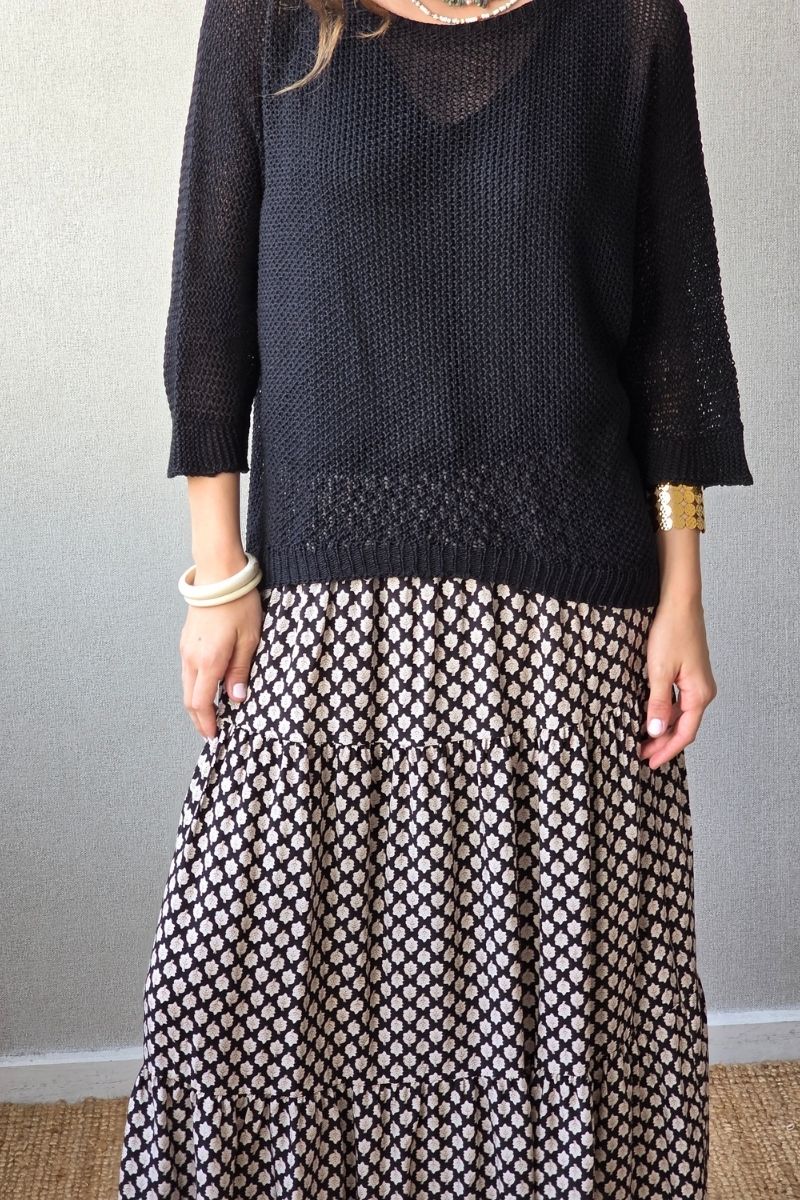 Jersey calado negro